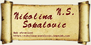 Nikolina Šopalović vizit kartica